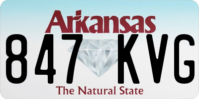 AR license plate 847KVG
