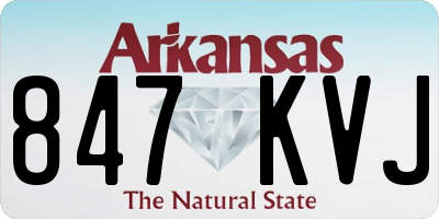 AR license plate 847KVJ