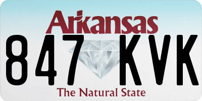 AR license plate 847KVK