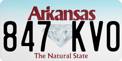 AR license plate 847KVO