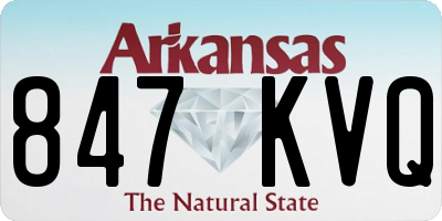 AR license plate 847KVQ