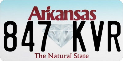 AR license plate 847KVR