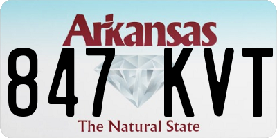 AR license plate 847KVT
