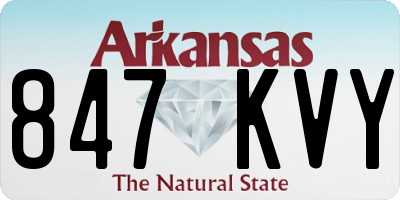 AR license plate 847KVY