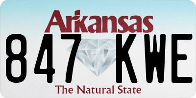 AR license plate 847KWE