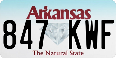 AR license plate 847KWF