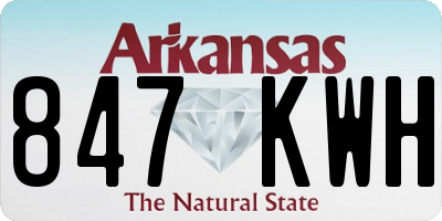 AR license plate 847KWH