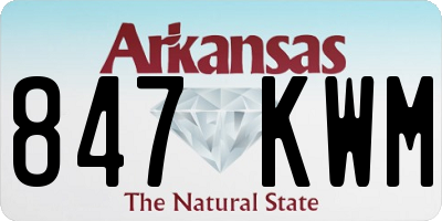 AR license plate 847KWM