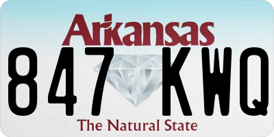 AR license plate 847KWQ