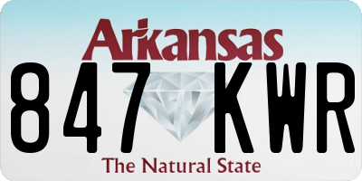AR license plate 847KWR