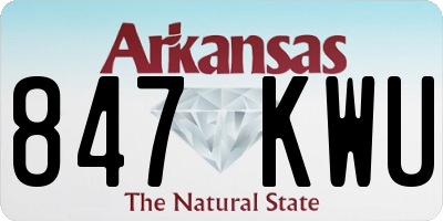 AR license plate 847KWU