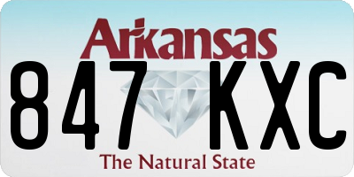 AR license plate 847KXC