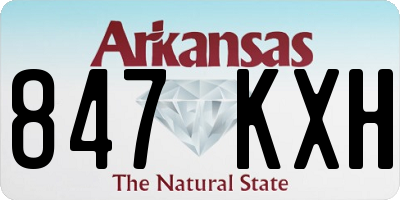 AR license plate 847KXH