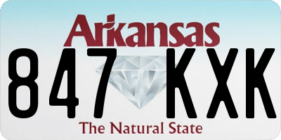 AR license plate 847KXK