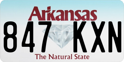 AR license plate 847KXN