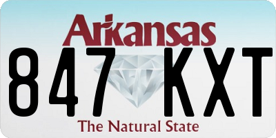 AR license plate 847KXT