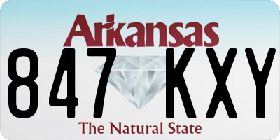 AR license plate 847KXY