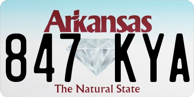 AR license plate 847KYA
