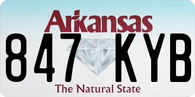 AR license plate 847KYB