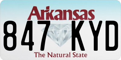 AR license plate 847KYD
