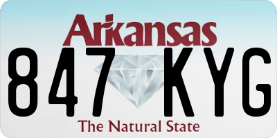AR license plate 847KYG