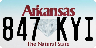 AR license plate 847KYI