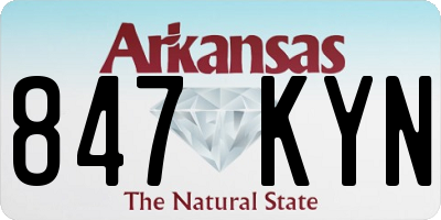 AR license plate 847KYN