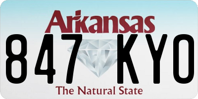 AR license plate 847KYO