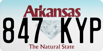 AR license plate 847KYP
