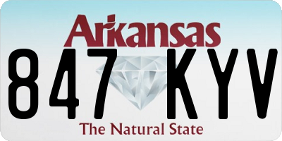 AR license plate 847KYV