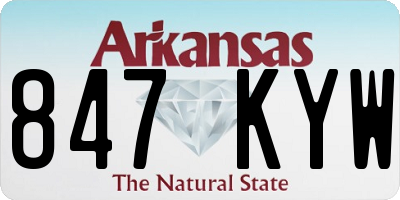 AR license plate 847KYW