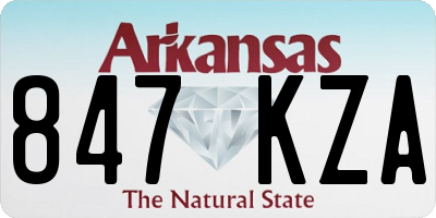AR license plate 847KZA