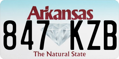 AR license plate 847KZB