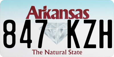 AR license plate 847KZH