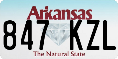 AR license plate 847KZL