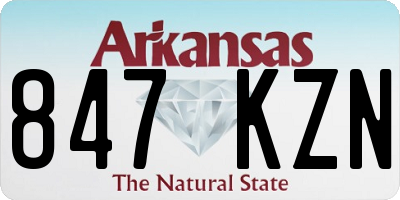AR license plate 847KZN