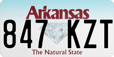 AR license plate 847KZT