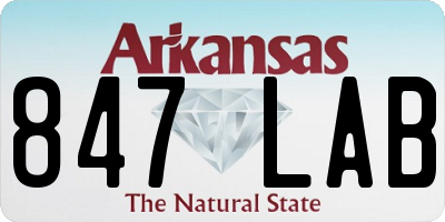 AR license plate 847LAB