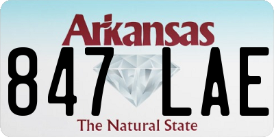 AR license plate 847LAE