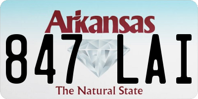 AR license plate 847LAI