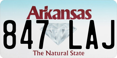 AR license plate 847LAJ