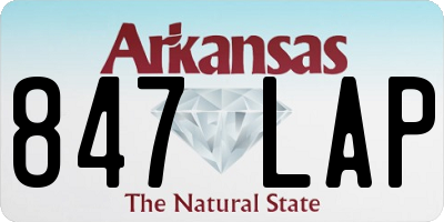 AR license plate 847LAP