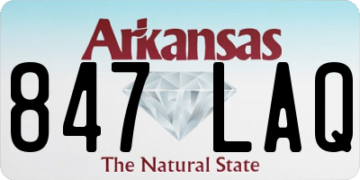 AR license plate 847LAQ