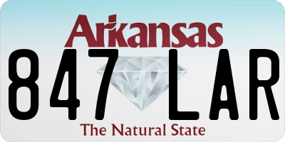 AR license plate 847LAR