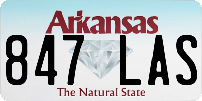 AR license plate 847LAS