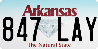 AR license plate 847LAY
