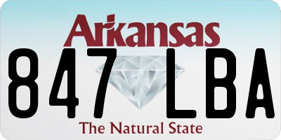 AR license plate 847LBA