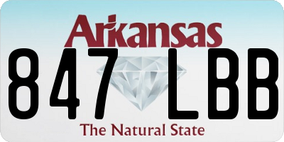 AR license plate 847LBB