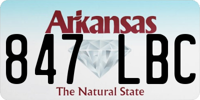 AR license plate 847LBC