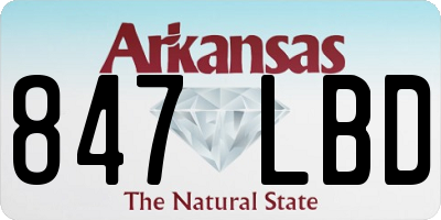 AR license plate 847LBD